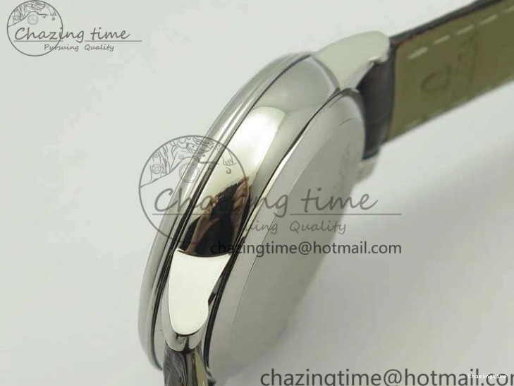 0119 FashionForward De Ville Prestige Real Power Reserve SS TW 1:1 Best Edition White Dial SS Markers On Leather Strap A 8095